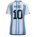 Argentinië Lionel Messi #10 Voetbalkleding Thuisshirt Dames WK 2022 Korte Mouwen